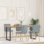 vidaXL Chaises à manger lot de 4 gris clair tissu