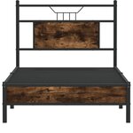 vidaXL Cadre de lit sans matelas chêne fumé 90x200cm bois d'ingénierie