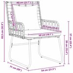 vidaXL Ensemble de salle à manger pour jardin 3 Pièces Noir  Anthracite
