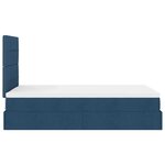 vidaXL Cadre de lit ottoman avec matelas bleu 120x190 cm tissu
