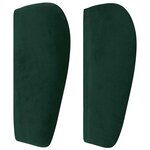 vidaXL Tête de lit avec oreilles Vert foncé 83x23x78/88 cm Velours