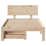 vidaXL Cadre de lit avec tiroirs sans matelas 90x190 cm