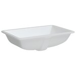 vidaXL Évier de salle de bain blanc 60x40x21cm rectangulaire céramique