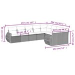 vidaXL Salon de jardin 9 Pièces avec coussins gris résine tressée