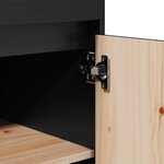 vidaXL Buffet haut Noir 60x40x116 5 cm Bois massif de pin