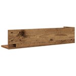 vidaXL Étagères murales 2Pièces vieux bois 75x16 5x16 5cm bois ingénierie