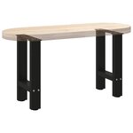 vidaXL Pieds de table basse Noir 2 pièces 38 x (42-43) cm Acier