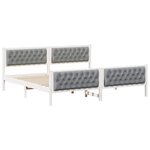 vidaXL Cadre de lit Gris clair 200 x 200 cm Pin massif