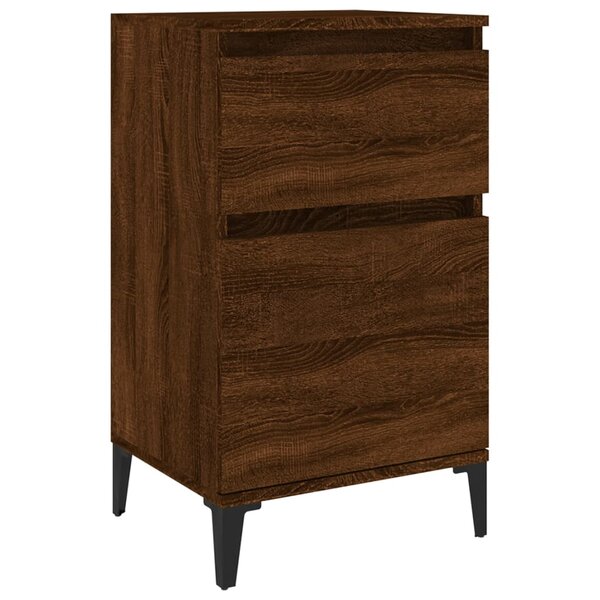 vidaXL Table de chevet chêne marron 40x35x70 cm