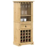vidaXL Casier à vin Corona 56x35x134 5 cm bois massif de pin