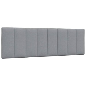 vidaXL Coussin de tête de lit gris clair 160 cm tissu