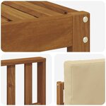 vidaXL Ensemble de canapés d'extérieur 4 pc Naturel et Beige