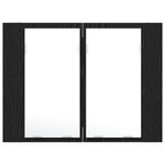 vidaXL Armoire de toilette avec miroir Chêne noir 60 x 12 x 45 cm