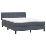 vidaXL Sommier à lattes de lit et matelas gris foncé 160x220cm velours