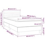vidaXL Sommier à lattes de lit et matelas Vert foncé 80x200 cm Velours