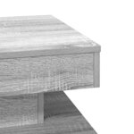vidaXL Table basse rotative à 360 degrés sonoma gris 50x50x34 5 cm