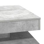 vidaXL Table basse rotative à 360 degrés gris béton 70x70x34 5 cm