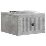 vidaXL Cabinet de chevet mural Gris béton 33 x 34 5 x 20 cm