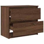 vidaXL Meuble TV chêne marron 60x35x54 cm bois d'ingénierie