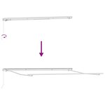 vidaXL Auvent manuel rétractable bordeaux 500x300 cm