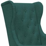 vidaXL Fauteuil Vert foncé Tissu