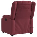 vidaXL Fauteuil de massage inclinable électrique Rouge bordeaux Tissu