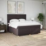 vidaXL Sommier à lattes de lit avec matelas Marron foncé 180x200 cm