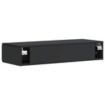 vidaXL Table d'appoint murale Noir 87 5 x 34 5 x 17 cm