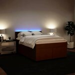 vidaXL Sommier à lattes de lit avec matelas Rose 140x190 cm Velours