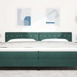 vidaXL Tête de lit LED avec tête de lit Vert foncé 200 cm Polyester