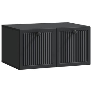 vidaXL Meuble TV mural Noir 59 5 x 41 x 30 cm Bois d'ingénierie