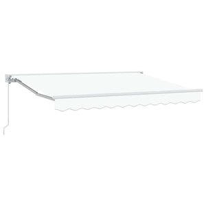 vidaXL Auvent Rétractable Blanc 350x200 cm tissu