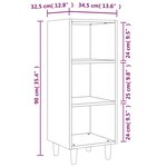 vidaXL Buffet Chêne sonoma 34 5x32 5x90 cm Bois d'ingénierie