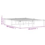 vidaXL Cadre de lit métal sans matelas blanc 140x200 cm
