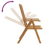 vidaXL Chaises pliables de jardin lot de 4 Bois d'acacia solide