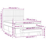 vidaXL Sommier à lattes de lit et matelas Vert foncé 140x190cm Velours