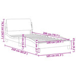 vidaXL Cadre de lit avec tête de lit Cappuccino 100x200 cm Similicuir