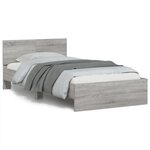vidaXL Cadre de lit sans matelas avec tête de lit 100x200 cm