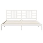vidaXL Cadre de lit sans matelas blanc 200x200 cm bois massif