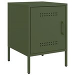 vidaXL Tables de chevet 2 Pièces vert olive 36x39x50 5 cm acier