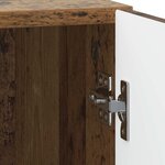 vidaXL Cabinet de chevet 2 Pièces Bois ancien 43 x 34 5 x 50 cm