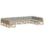 vidaXL Ensemble de canapés d'extérieur 10 pc Blanc et gris clair