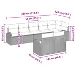 vidaXL Ensemble de canapé de jardin 8 pièces avec coussins en poly rotin noir