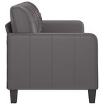 vidaXL Canapé à 3 places Gris 180 cm Similicuir