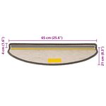 vidaXL Tapis d'escalier autocollants 30 Pièces 65x21x4 cm marron beige