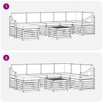 vidaXL Ensemble de canapés d'extérieur 8 Pièces Naturel et Anthracite