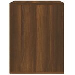 vidaXL Table de chevet murale Chêne marron 50x36x47 cm
