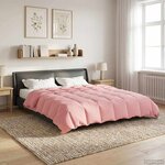 vidaXL Duvet d'été simple Matelassé Rose 200 x 240 cm Microfibre