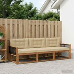 vidaXL Ensemble de canapés d'extérieur 3 Pièces Naturel et Beige