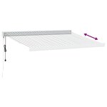 vidaXL Auvent rétractable anthracite et blanc 3 5x2 5m tissu/aluminium